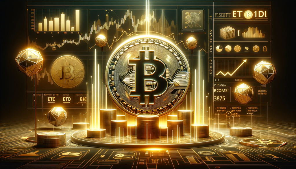 DALL·E 2024 01 07 20.46.08 An informative and conceptual image representing the news article about Bitcoin becoming more affordable due to the influence of ETFs on Unit Bias.