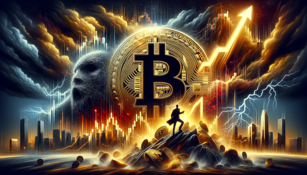 DALL·E 2024 01 13 23.13.57 An image for a news article with the headline GBTC Moves Millions in Bitcoin During Price Crash Impact on the Market . The image should depict a d