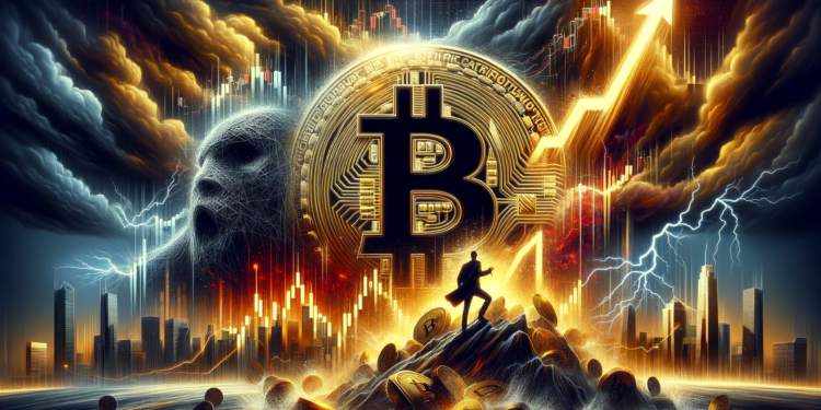 DALL·E 2024 01 13 23.13.57 An image for a news article with the headline GBTC Moves Millions in Bitcoin During Price Crash Impact on the Market . The image should depict a d